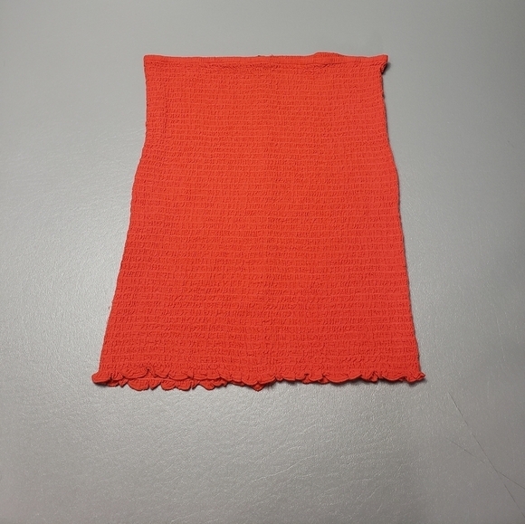 3/$15 Rue21 orange ribbed strapless tube top women's size large - Picture 1 of 7